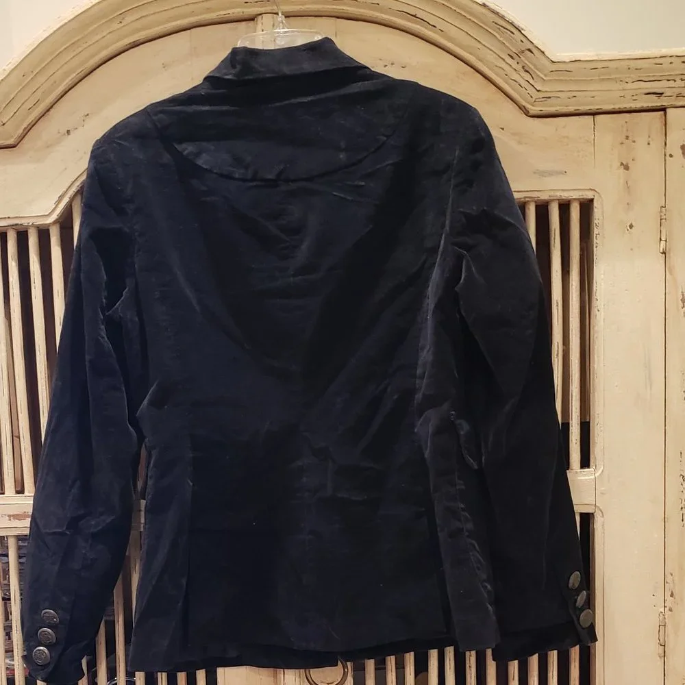 London Jean Black Velvet blazer with bronze buttons - Picture 6 of 15